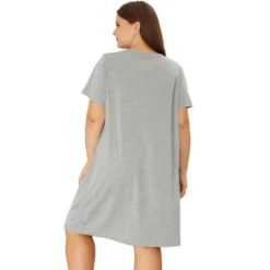 Agnes Orinda Women's Plus Size Prints Short Sleeves Lounge Nightgowns -Lady Clothing Store GUEST 2fc50348 054f 4417 9e0d d0a4931f5432