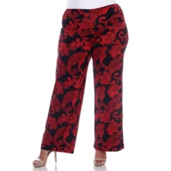 Women's Plus Size Printed Palazzo Pants - White Mark -Lady Clothing Store GUEST 30448702 7f6a 4f71 8864 62b68a175681