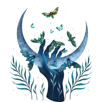 Junior's Design By Humans Moth - Hand By EpisodicDrawing T-Shirt 3 Junior's Design By Humans Moth - Hand By EpisodicDrawing T-Shirt