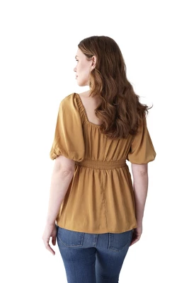 Ingrid & Isabel Maternity Short Sleeve Smocked Top 5 Ingrid & Isabel Maternity Short Sleeve Smocked Top - Image 3