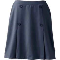 Lands' End Lands' End School Uniform Women's Ponte Button Front Skort -Lady Clothing Store GUEST 31830de9 74de 4267 806d 3c95ff3f1d23
