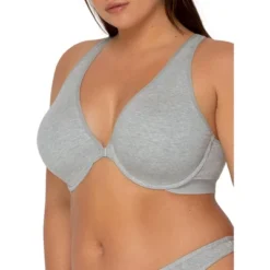 Smart & Sexy Women's Comfort Cotton Front & Back Close Racerback Bra