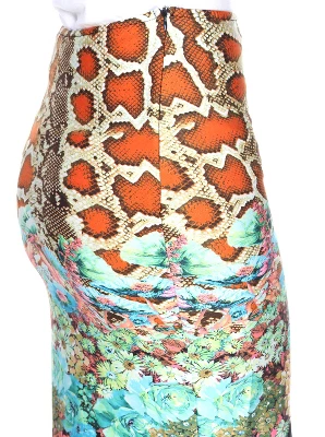 Women's Printed Pencil Skirt - White Mark 3 Women's Printed Pencil Skirt - White Mark