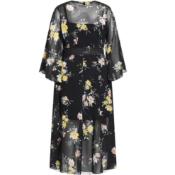 Women's Plus Size Fleetwood Print Maxi Dress - Black | CITY CHIC -Lady Clothing Store GUEST 32ce22db 1c06 4f99 a714 61d41acb81a2