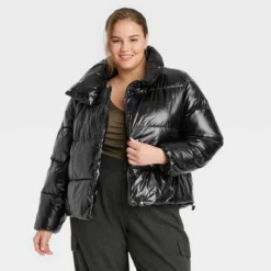 Women's Short Relaxed Puffer Jacket - A New Day™ -Lady Clothing Store GUEST 34d22ce0 da74 4e7f 9318 41b8efde4256