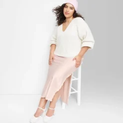 Women's Satin Lace Trim Midi Skirt - Wild Fable™ 11 Women's Satin Lace Trim Midi Skirt - Wild Fable™ -Lady Clothing Store GUEST 351374e9 b80c 4b8c a993 5a1ec9a575df