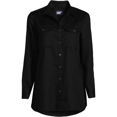 Lands' End Women's Indigo Tencel Heritage Long Sleeve Shirt 6 Lands' End Women's Indigo Tencel Heritage Long Sleeve Shirt - Image 4