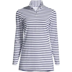 Lands' End Women's Quarter Zip Long Sleeve Tunic Rash Guard Cover-up UPF 50 Sun Protection -Lady Clothing Store GUEST 36faba95 d73b 4869 9db6 8c4dacb7ff91