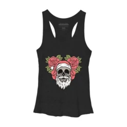 Women's Design By Humans Christmas With Flowers Illustration By Rukurustudio Racerback Tank Top -Lady Clothing Store GUEST 37ac8fa3 d50b 49c4 81fd 143413e61a6d