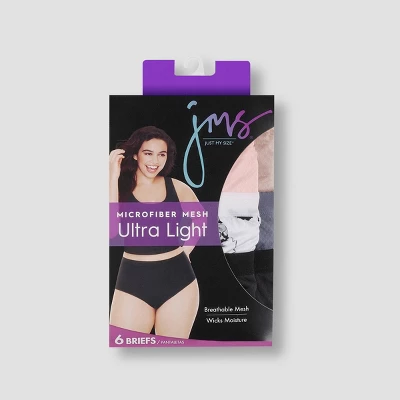 Just My Size By Hanes Women's 6pk Ultralight Briefs Assorted 4 Just My Size By Hanes Women's 6pk Ultralight Briefs Assorted - Image 2