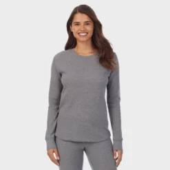 Warm Essentials By Cuddl Duds Women's Waffle Thermal Crewneck Shirt -Lady Clothing Store GUEST 3bfd432e a284 4b18 a886 4a7a7f3fcb26