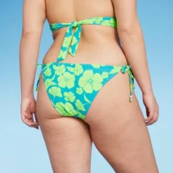 Women's Adjustable Coverage Bikini Bottom - Wild Fable™ Blue/Green Tropical Print -Lady Clothing Store GUEST 3c565e26 f43f 41d8 bd5b b6b4d8933750