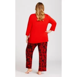 Women's Plus Size Slogan Sleep Top - Red | AVENUE -Lady Clothing Store GUEST 3c9836eb 4276 4afa 8970 93a46b2e9405
