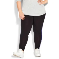 Women's Plus Size Splice Panel Legging - Black | AVENUE LEISURE -Lady Clothing Store GUEST 3d2e2649 f9b5 452e 834d 815fb81639df