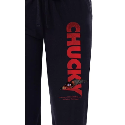 Chucky Womens' Doll Character Movie Film Title Logo Sleep Pajama Pants Black 3 Chucky Womens' Doll Character Movie Film Title Logo Sleep Pajama Pants Black