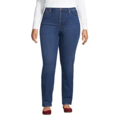 Lands' End Women's Recover High Rise Straight Leg Blue Jeans -Lady Clothing Store GUEST 42183e9e 2a89 4160 b0c9 6d9230b5c936