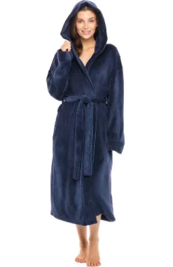 Women's Soft Fleece Robe With Hood, Warm Lightweight Bathrobe -Lady Clothing Store GUEST 4265a6a1 e2f8 420d a895 ce3ea3b2aa0b