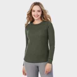 Warm Essentials By Cuddl Duds Women's Waffle Thermal Crewneck Shirt -Lady Clothing Store GUEST 464c1958 428d 4cd5 be4d 791033df7cc7
