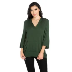 24seven Comfort Apparel Womens Trendy Oversized Fashion Hoodie Top -Lady Clothing Store GUEST 46d0764c 0abd 481c 8353 05336b8f9e23