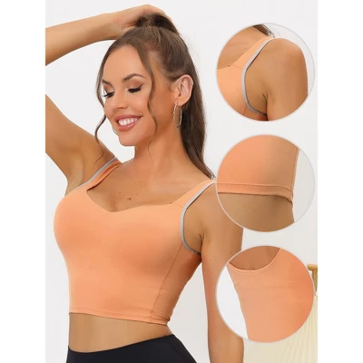 Allegra K Women's Wireless Padded Medium Support Workout Yoga Tank Sports Bra 4 Allegra K Women's Wireless Padded Medium Support Workout Yoga Tank Sports Bra - Image 2