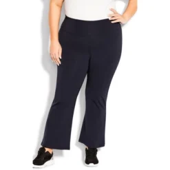Women's Plus Size Supima® Bootleg Legging Navy - Tall | AVENUE -Lady Clothing Store GUEST 489477d0 6129 4e25 9cde 2b785bc85dba
