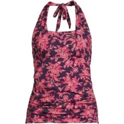 Lands' End Women's Chlorine Resistant Square Neck Halter Tankini Swimsuit Top -Lady Clothing Store GUEST 4eb0152b b4cf 46cf bfdb d7d93d3fa452