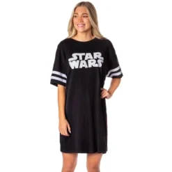 Star Wars Womens' Movie Film Title Logo Nightgown Sleep Pajama Shirt Black 9 Star Wars Womens' Movie Film Title Logo Nightgown Sleep Pajama Shirt Black -Lady Clothing Store GUEST 4ecb7a9c 314e 4a8b 8656 1bfb8e857fb8