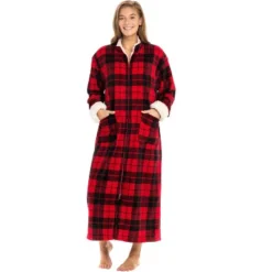 Women's Zip Up Fleece Robe, Soft Warm Plush Oversized Zipper Bathrobe -Lady Clothing Store GUEST 4f0d9969 3279 47d1 8f63 823678e81820