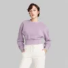 Women's Cropped Crewneck Pullover Sweatshirt - Wild Fable™