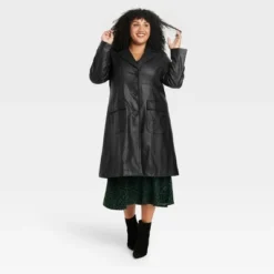 Women's Faux Leather Trench Coat - Ava & Viv™ -Lady Clothing Store GUEST 508e09fe 755b 410e a4a6 77971ce9460e