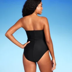 Women's Bandeau Cut Out High Leg Cheeky One Piece Swimsuit - Shade & Shore™ Black -Lady Clothing Store GUEST 516acace 40d0 4416 b864 a96b59d84a4b