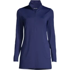 Lands' End Women's Quarter Zip Long Sleeve Tunic Rash Guard Cover-up UPF 50 Sun Protection -Lady Clothing Store GUEST 517af029 a445 47d4 bb13 0042fd764a7b