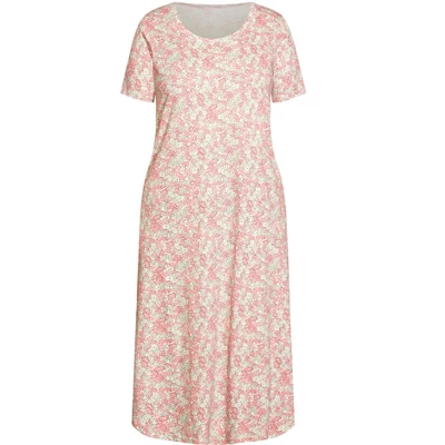 Women's Plus Size Ditsy Floral Nightdress - Dusty Pink | EVANS 4 Women's Plus Size Ditsy Floral Nightdress - Dusty Pink | EVANS - Image 2