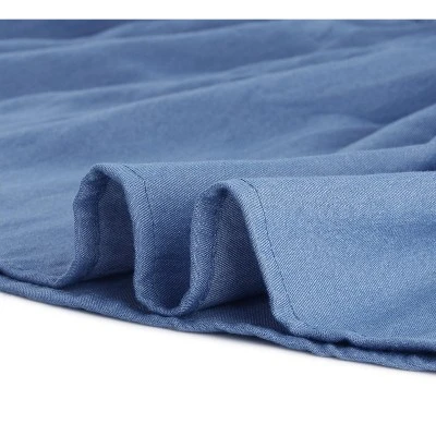 Agnes Orinda Women's Plus Size Peplum Top Pullover Puff Sleeve High Waist Chambray Blouse 7 Agnes Orinda Women's Plus Size Peplum Top Pullover Puff Sleeve High Waist Chambray Blouse - Image 5