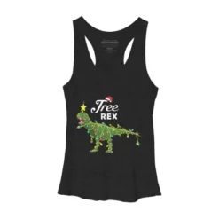 Women's Design By Humans Dinosaur Christmas Tree Rex Christmas Gift By Amitsurti Racerback Tank Top -Lady Clothing Store GUEST 52f303e9 d637 499a 8795 ce71dfaffe40