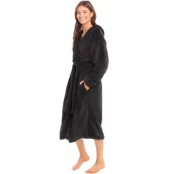 Women's Soft Fleece Robe With Hood, Warm Lightweight Bathrobe -Lady Clothing Store GUEST 531d1a3e 7864 49a2 8b2d 02fdedaa6d80