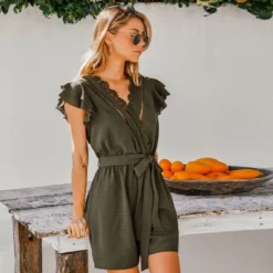 Women's Scalloped Lace Ruffled Belted Romper - Cupshe 13 Women's Scalloped Lace Ruffled Belted Romper - Cupshe -Lady Clothing Store GUEST 536544af f185 4047 ab2a c05bde96a65e