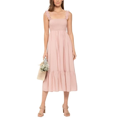 August Sky Women's Smocked Midi Dress 7 August Sky Women's Smocked Midi Dress - Image 5