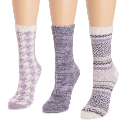 MUK LUKS Women's Pair Pack Fuzzy Crew Fall 6 MUK LUKS Women's Pair Pack Fuzzy Crew Fall - Image 4