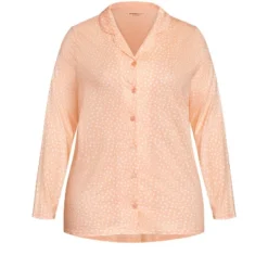 Women's Plus Size Button Through Sleep Top - Pink | AVENUE -Lady Clothing Store GUEST 55efd25b 6d1f 41a6 b2b5 f30e2cda767b