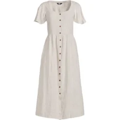 Lands' End Women's Linen Sweetheart Button Front Midi Dress 11 Lands' End Women's Linen Sweetheart Button Front Midi Dress -Lady Clothing Store GUEST 56fe8043 627c 4d5a a35f 1a310a86bf14