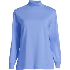 Lands' End Women's Plus Size Long Sleeve Super T Mock -Lady Clothing Store GUEST 58100171 0540 4101 b107 0945d6899c8c