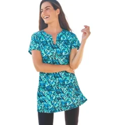 Swim 365 Women’s Plus Size Longer Length Short-Sleeve Swim Tunic -Lady Clothing Store GUEST 5941a2d1 b301 494c bf97 dc4978e0cf05