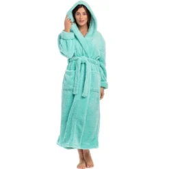 Women's Fuzzy Plush Fleece Bathrobe With Hood, Soft Warm Hooded Lounge Robe 33 Women's Fuzzy Plush Fleece Bathrobe With Hood, Soft Warm Hooded Lounge Robe -Lady Clothing Store GUEST 5a9cec3f 8f9f 4d70 b069 f2200dc5d2ad