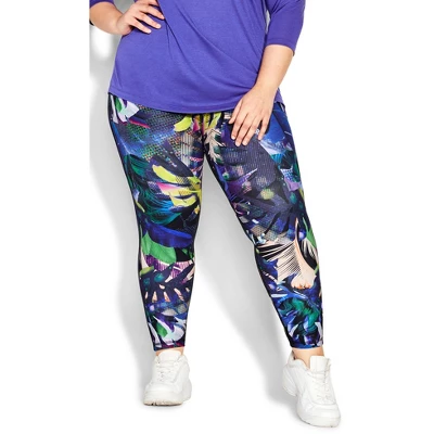 Women's Plus Size Print Detail Legging - Black | AVENUE LEISURE 9 Women's Plus Size Print Detail Legging - Black | AVENUE LEISURE - Image 7