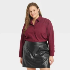 Women's Long Sleeve Relaxed Fit Button-Down Boyfriend Shirt - A New Day™ -Lady Clothing Store GUEST 5efaea0b 3457 45a2 85f8 e2ef4a5a93b1