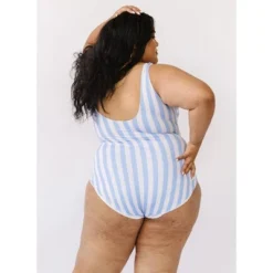 Lime Ricki Women's Peri Stripe Knotted One-Piece -Lady Clothing Store GUEST 5fc9530e f7d6 4f3a 865d 141b634dfbf4