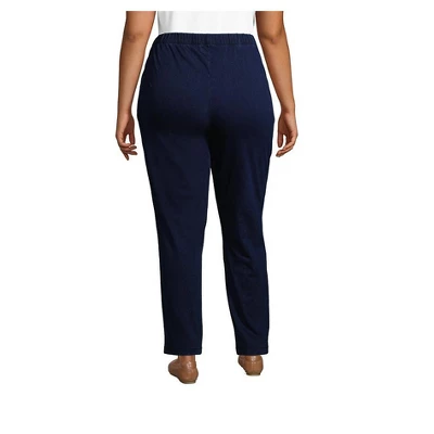 Lands' End Women's Sport Knit High Rise Elastic Waist Pull On Pants 3 Lands' End Women's Sport Knit High Rise Elastic Waist Pull On Pants