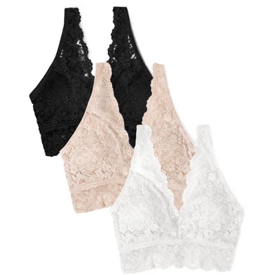 Women's Signature Lace Deep V Bralette 3-pack 9 Women's Signature Lace Deep V Bralette 3-pack - Image 7