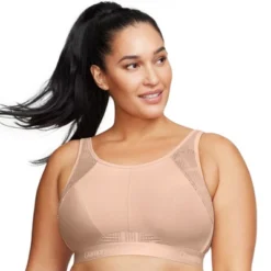 Glamorise Womens No-Sweat Mesh Sports Wirefree Bra 1068 Café -Lady Clothing Store GUEST 621e0b0d 092a 4371 9fc0 380c11c26d33